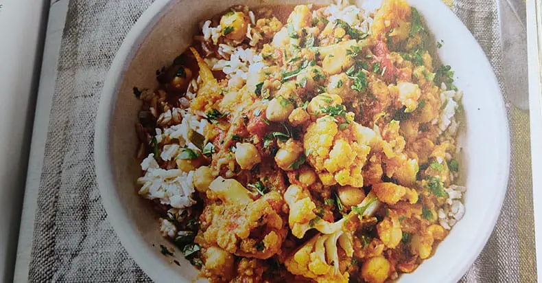 Chickpea and Cauliflower Curry Vegan Recipe