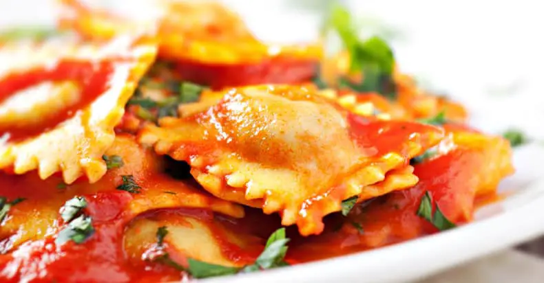 Ravioli pasta can contain meat so which is not vegan